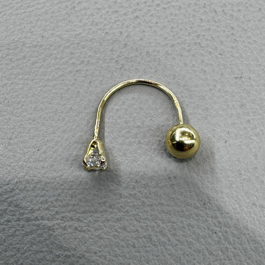 10K Gold Huggie Hoop Earrings #1