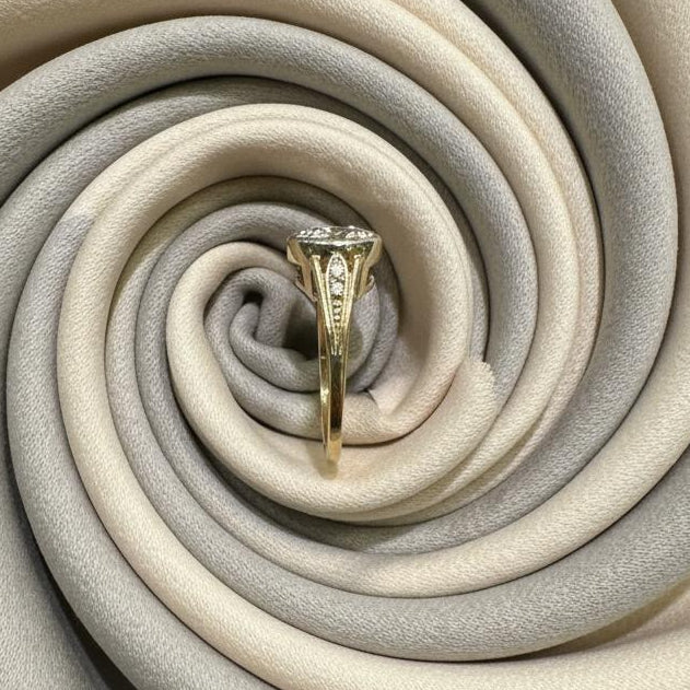 10K gold lab diamond ring detail showing 2 carat lab-grown diamond brilliance expert craftsmanship