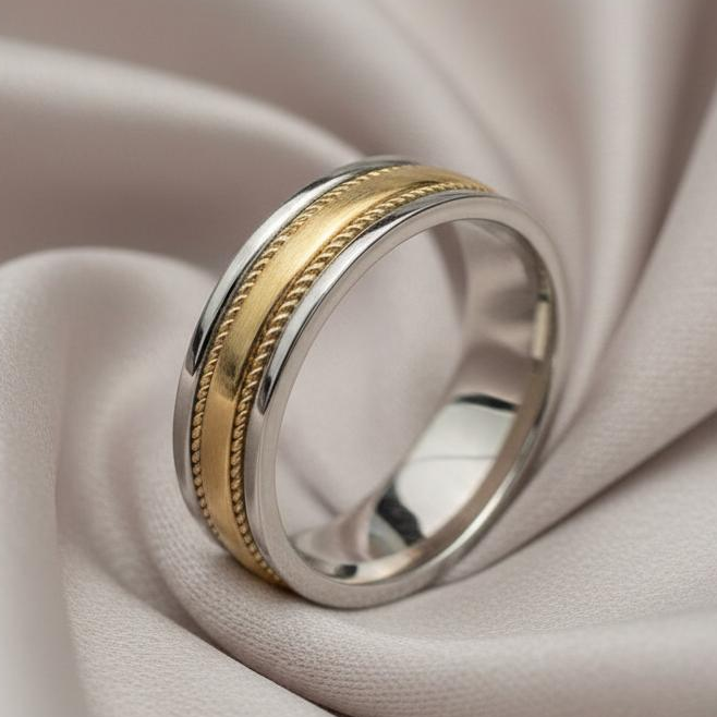 10K gold ring detail showing expert craftsmanship quality finish