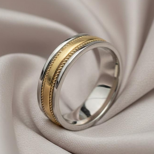10K gold ring detail showing expert craftsmanship quality finish