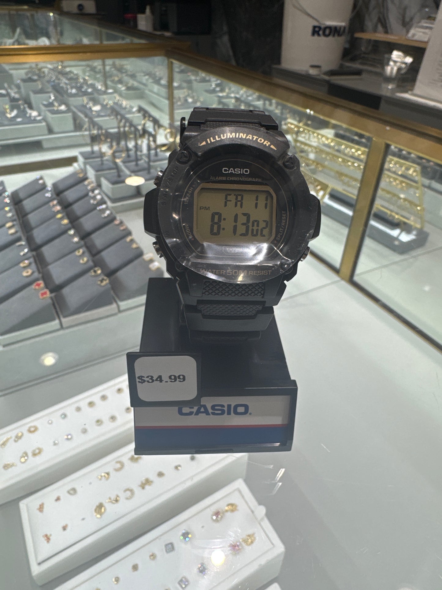 Montre digitale Casio W-219H-1A2VCF - Étanche à 100 m, bleue