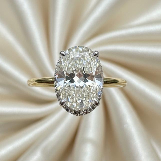 14K gold lab-grown diamond ring 1.85 carat ethical luxury extraordinary brilliance