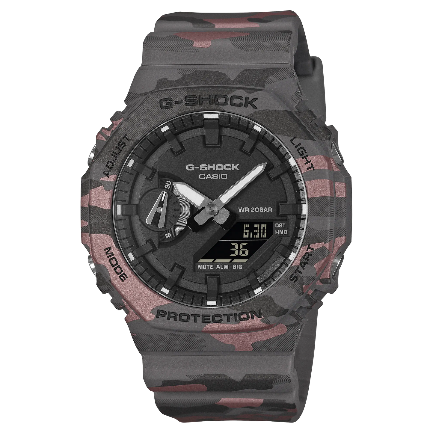 Grey Camo G-shock watch GA-2100CM-8ACR