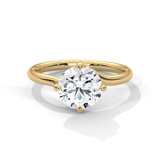 Round Solitaire Engagement Ring DM-002