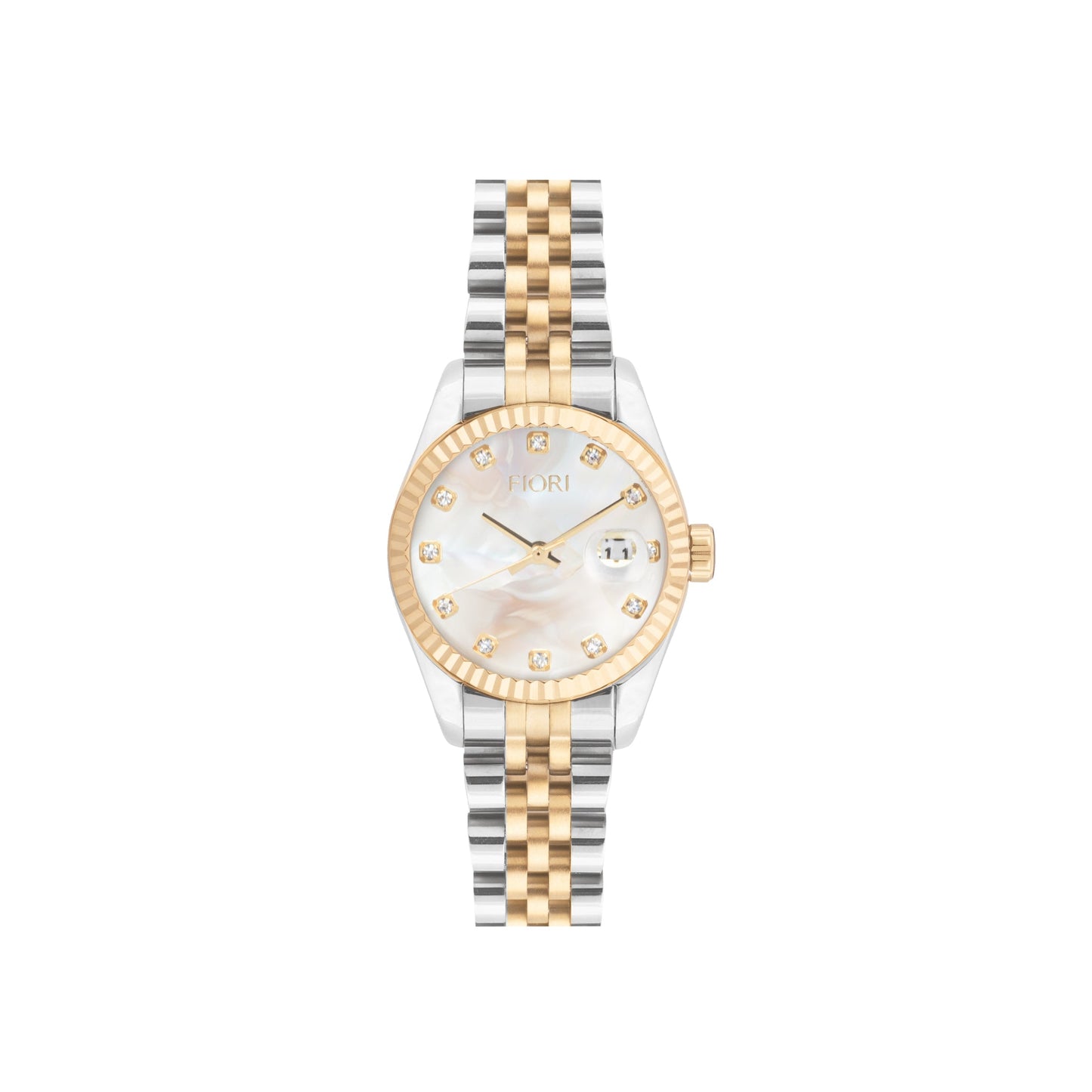 Fiori 3939 Women's Watch - Mother-of-Pearl Dial Two-Tone Gold