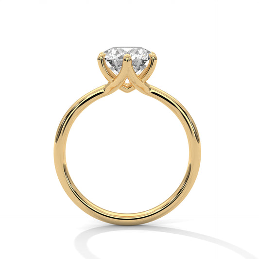 Six-Prong Round Solitaire Engagement Ring DM-042