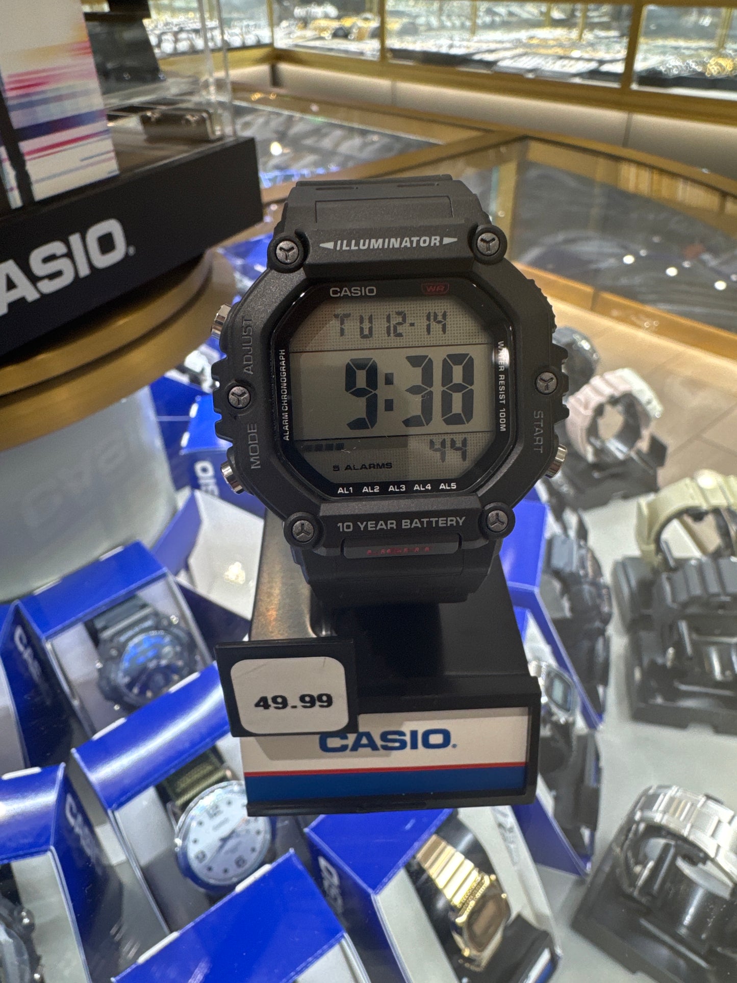Casio AE-1600H Black Digital Watch | Extra-Large Display & 10-Year Battery