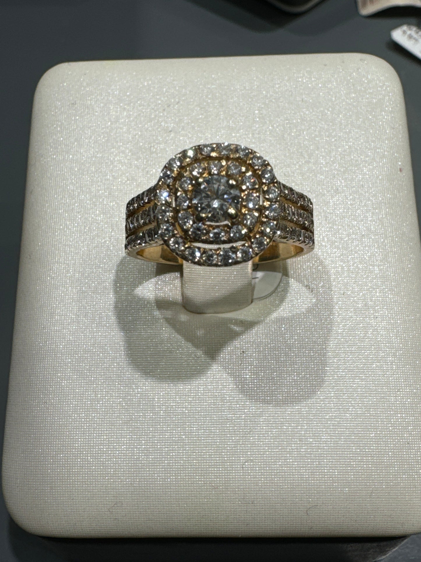 14K Gold Ring with 1CT Lab Diamonds Ring