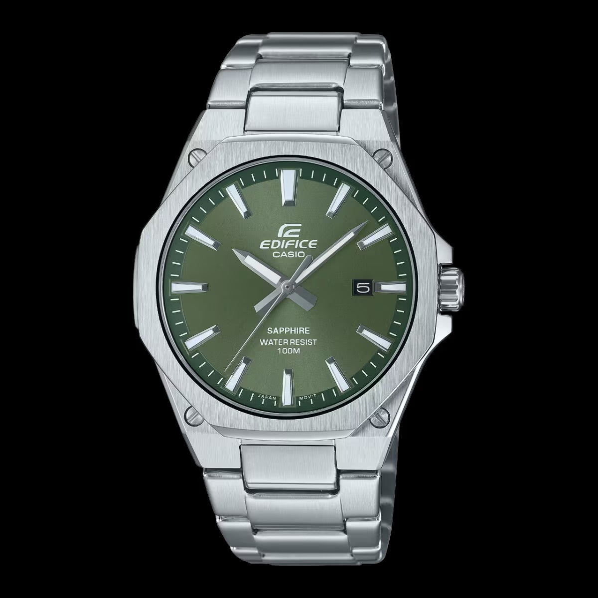 Casio Edifice EFR-S108DE-3AVCR Silver & Green Chronograph Watch