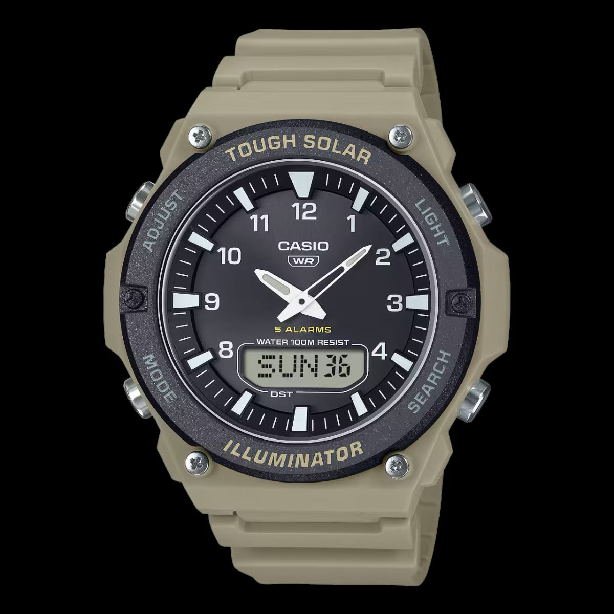 Beige Casio watch AQ-S820W-5AVCF