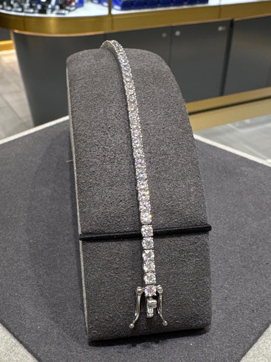 3mm Moissanite silver tennis bracelet 8 inch length Bracelet