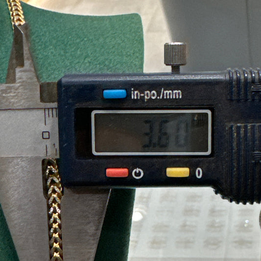 Franco 2 tones diamond cut Or 10k 16.3g 24 pouces