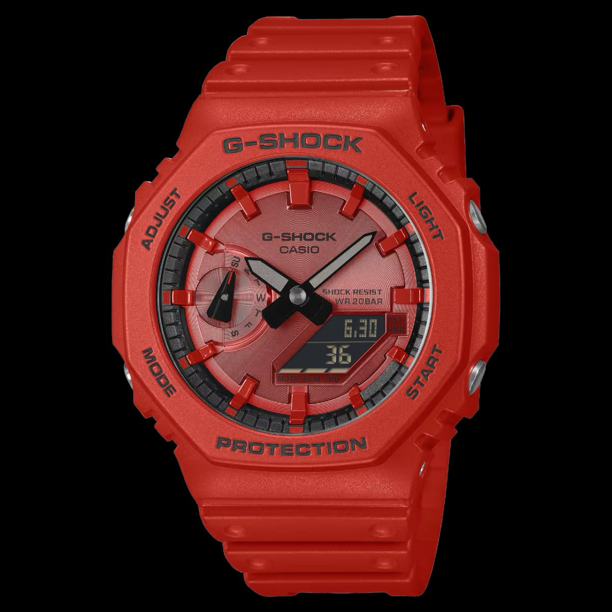 G-Shock GA-2100RRB-4ACR Red CasiOak Analog-Digital Watch