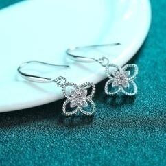 Moissanite Earrings - 925 Sterling Silver (AZ172-E)