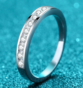 Baguette Moissanite Band Ring - 925 Sterling Silver (AZ568-J)