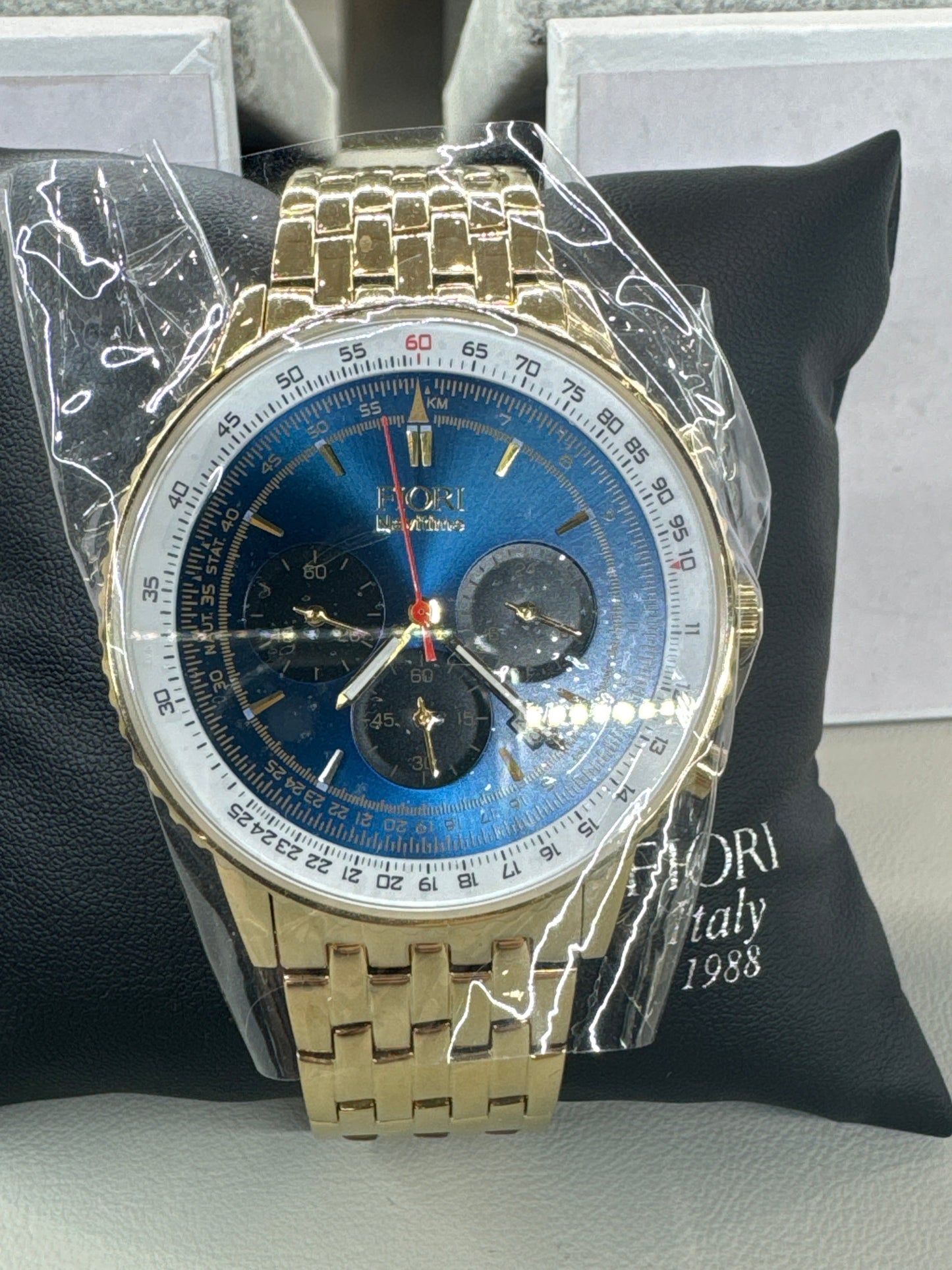 Montre Fiori chronographe en acier inoxydable pour hommes #3605 Montre