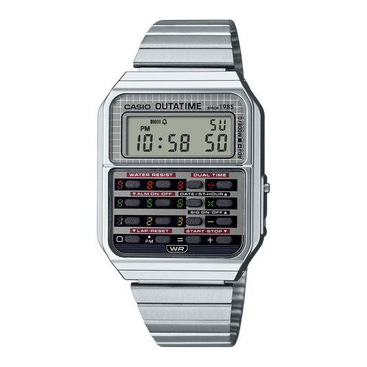 Casio CA-500WEBF-1A Back to the Future Calculator Watch - OUTATIME Edition