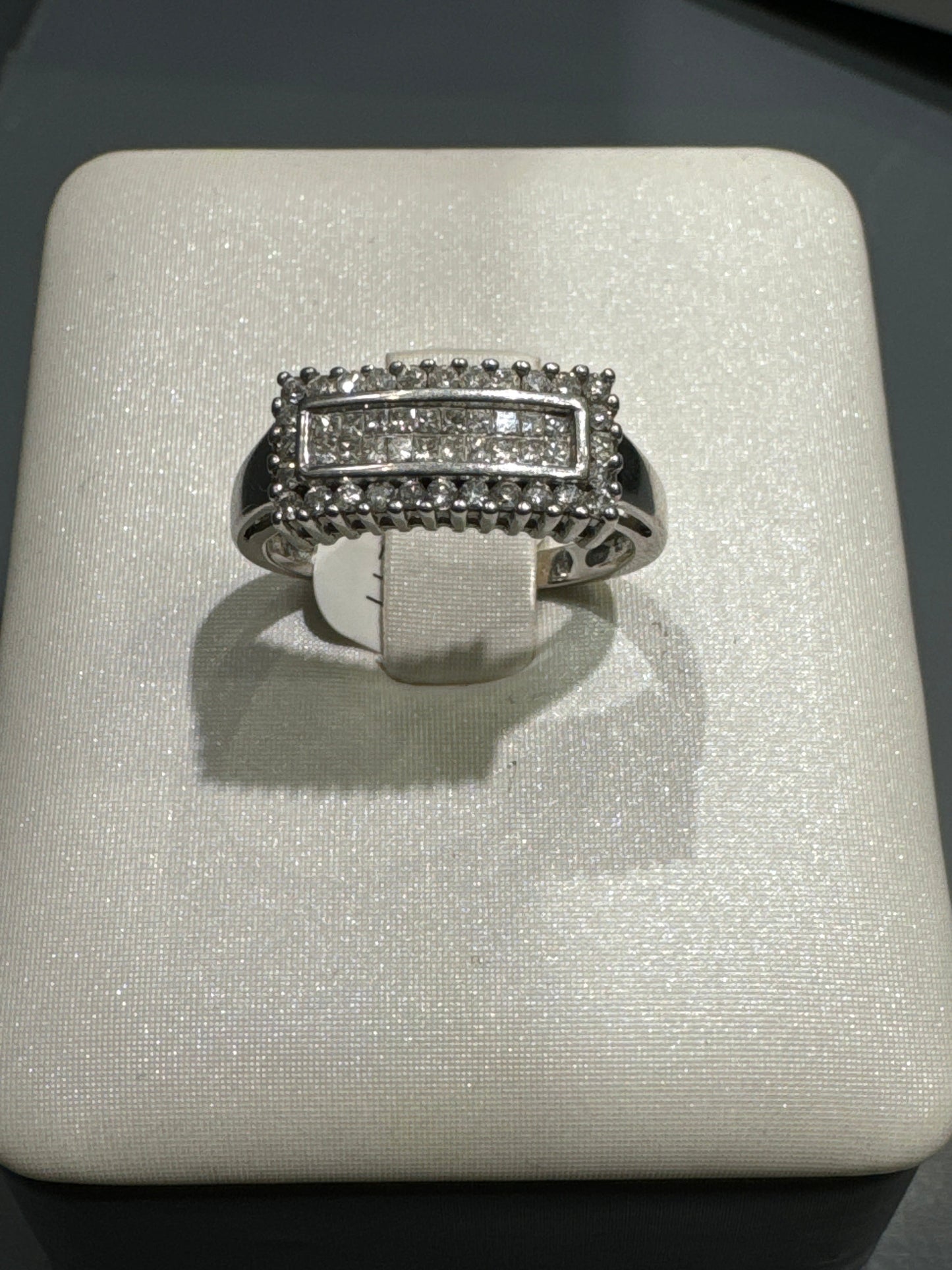 14K White Gold Ring with.70CT Diamonds Ring