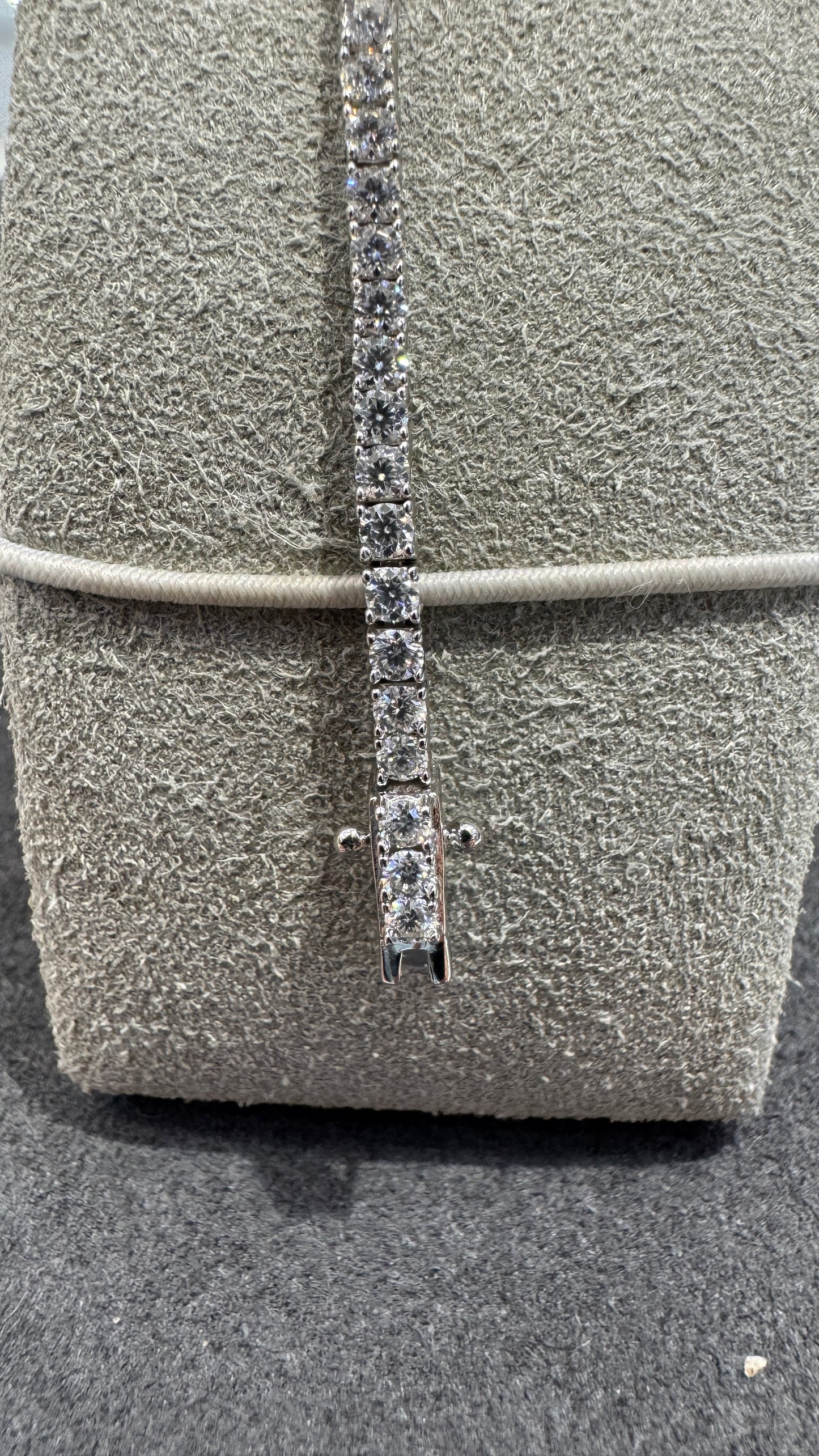 2mm Moissanite tennis bracelet sterling silver rhodium plated