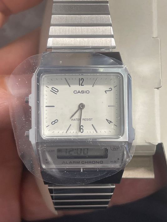 Casio AQ800E-7A2VT Analog Watch - Stainless Steel Silver