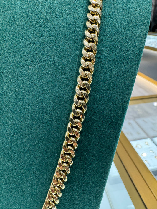Cuban Chaîne en Or 10K / 7mm / 22 po / 29,21g / Bijouterie Del Moral 2