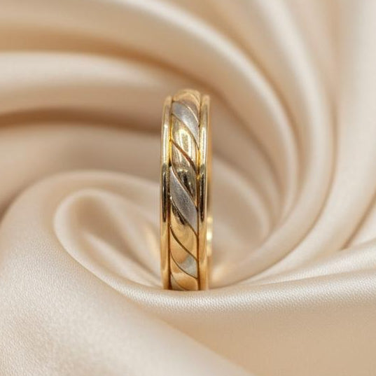 10K gold ring side view showing substantial weight luxurious finish