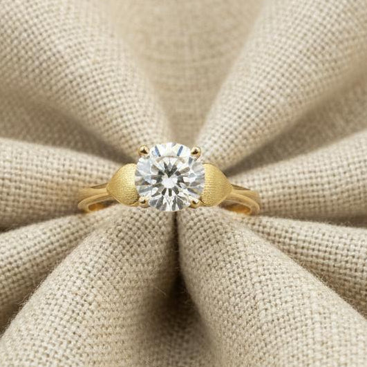 10K gold lab diamond ring detail showing lab-grown diamond brilliance expert craftsmanship