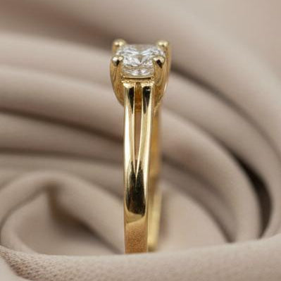 10K gold lab diamond ring detail showing lab-grown diamond brilliance expert craftsmanship