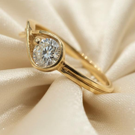 10K gold lab diamond ring detail showing half carat lab-grown diamond brilliance expert craftsmanship