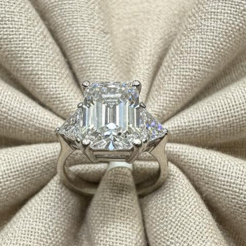 10K gold moissanite ring detail showing moissanite sparkle expert craftsmanship