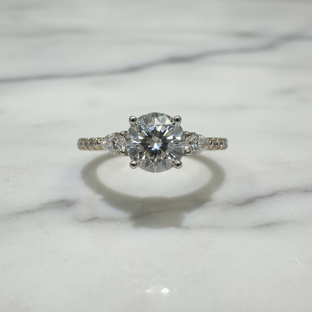 10k Gold Moissanite ring 1.63CT (DMM10RI022)