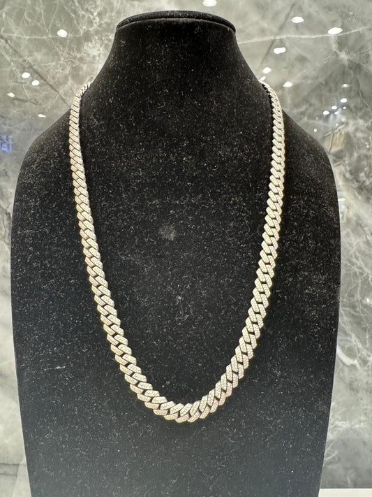 Sterling Silver Moissanite Cuban Link Chain 22" 6mm (DMMSCH001)