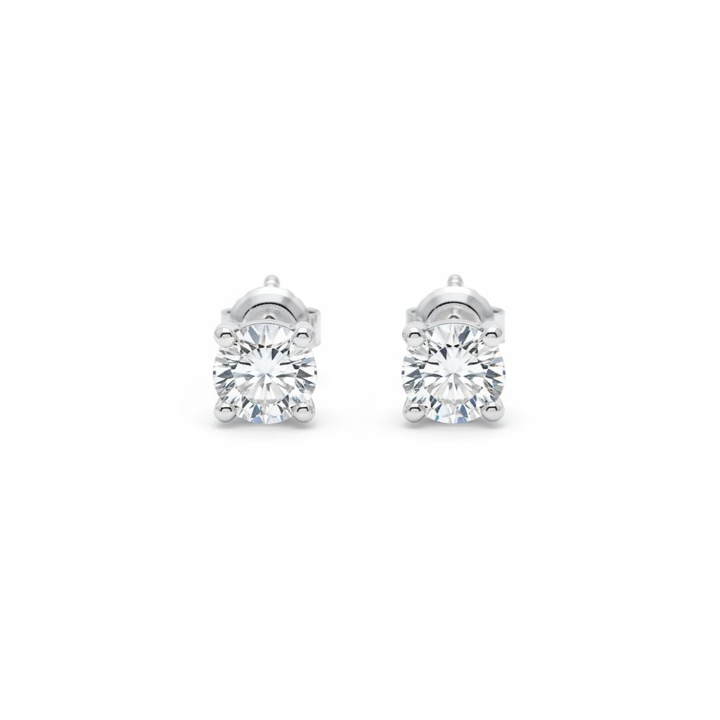 10K Gold Natural Diamond earrings 1.68CT