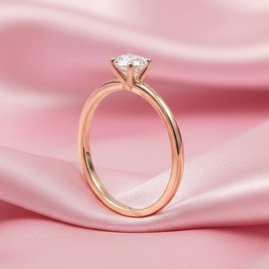 10K gold natural diamond ring detail showing natural diamond sparkle expert craftsmanship