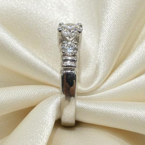 10K gold natural diamond ring detail showing 1.3 carat natural diamond brilliance expert craftsmanship