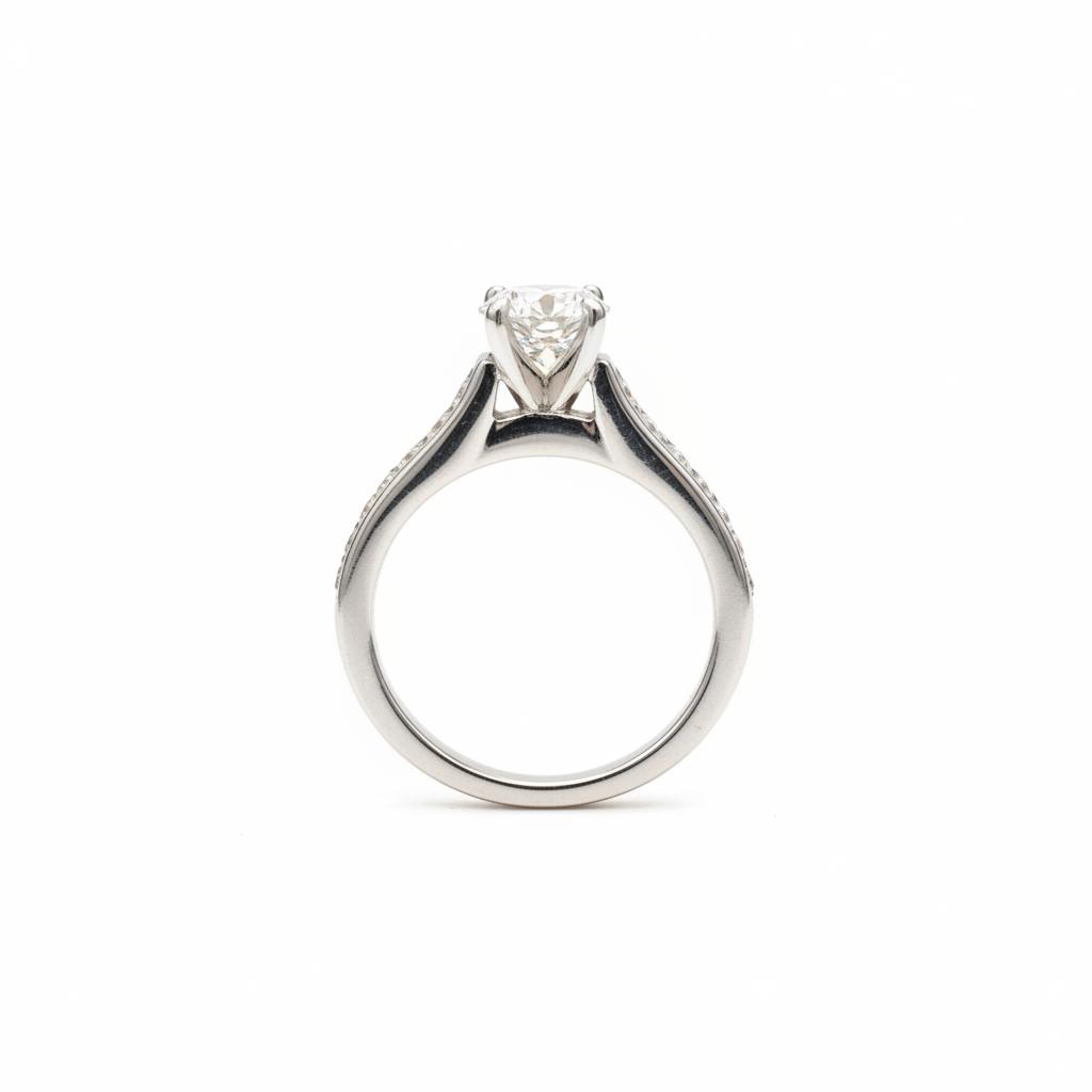 14k Gold diamond VVS 0.80CT+ 0.18CT