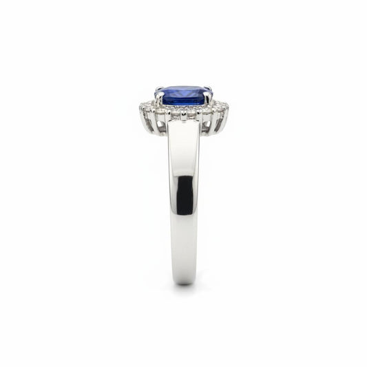 14K Gold Natural Diamond Sapphire ring 0.24CT