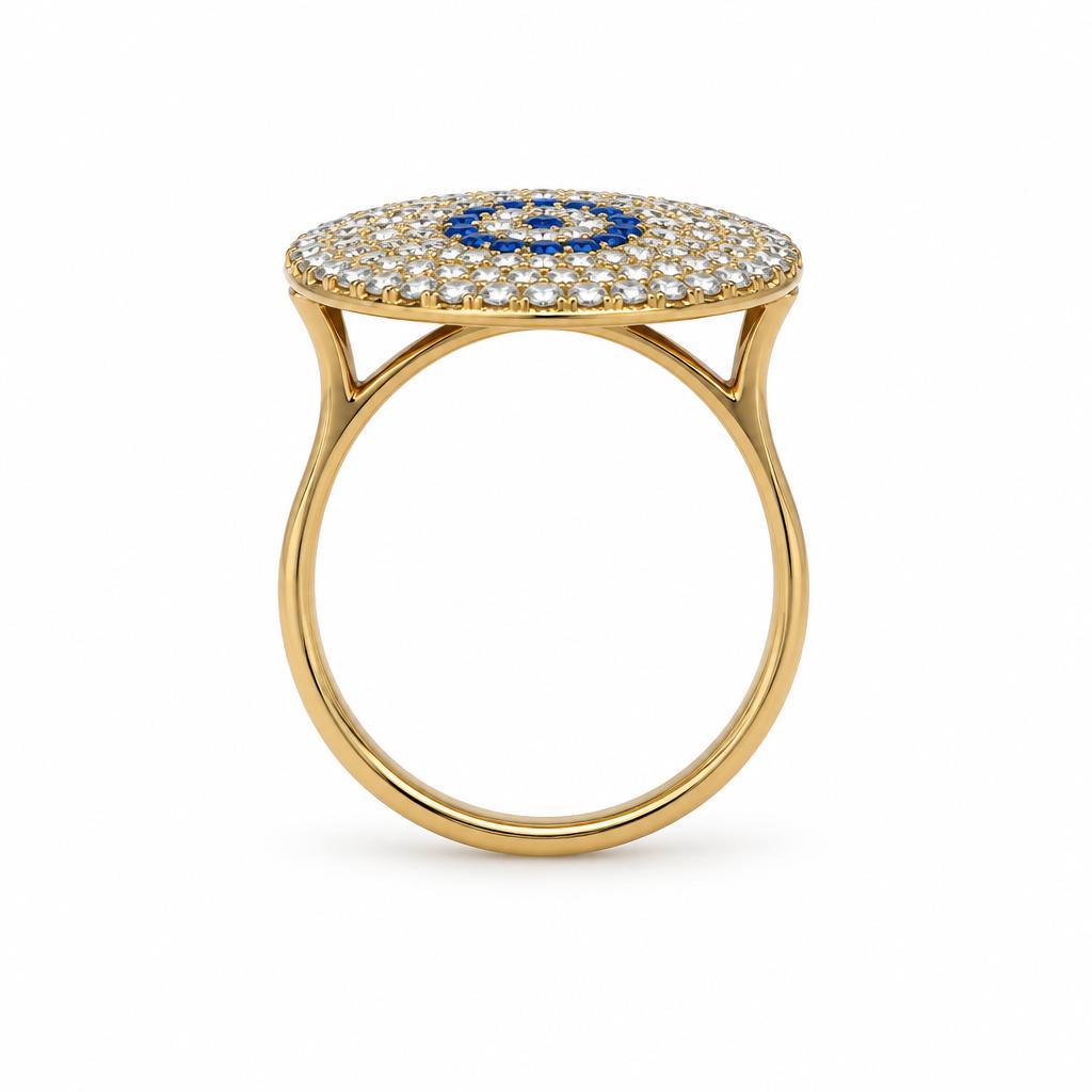 18K Gold Zirconia ring