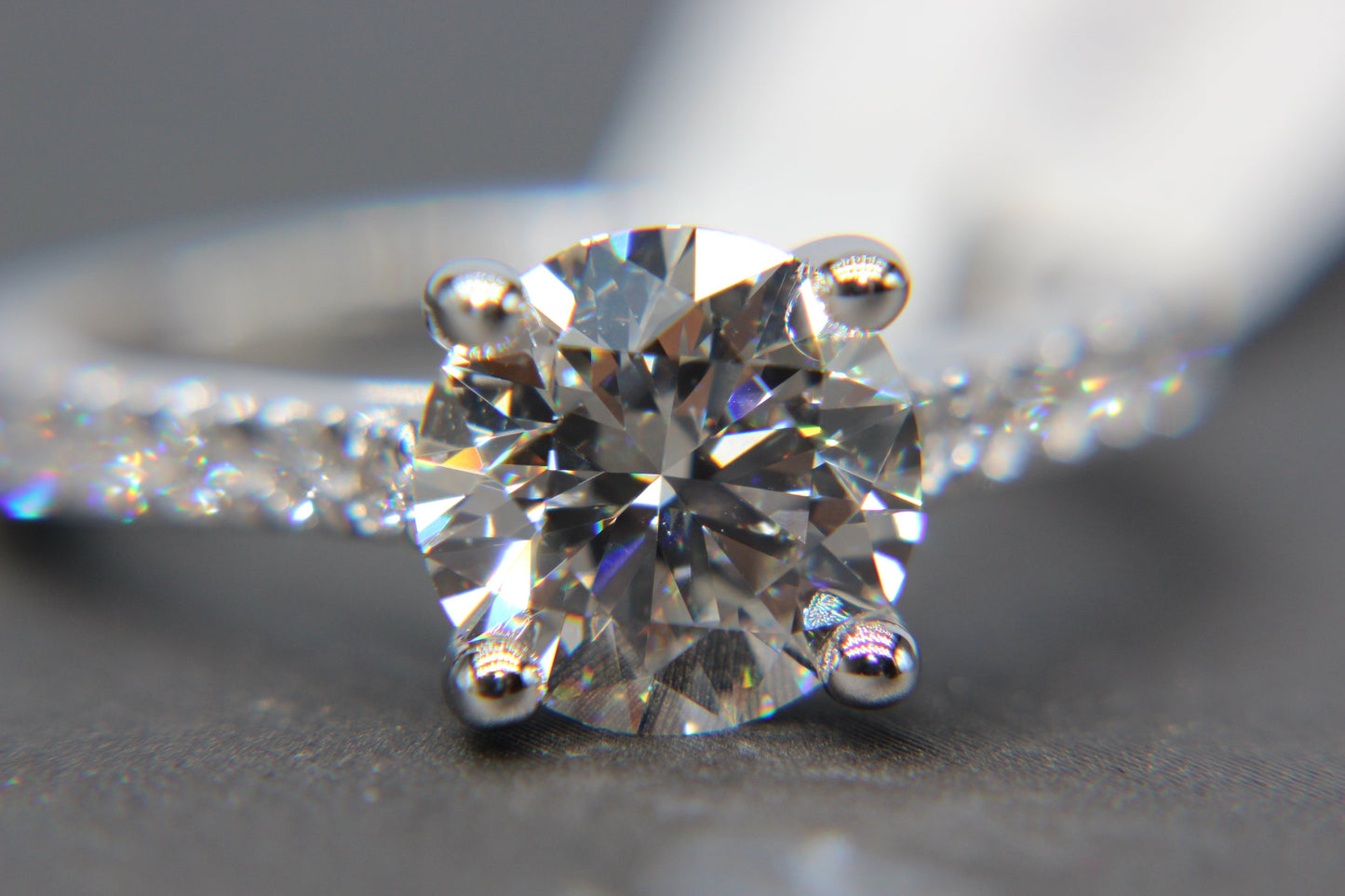 14K W Lab Diamond Ring 2.55CT