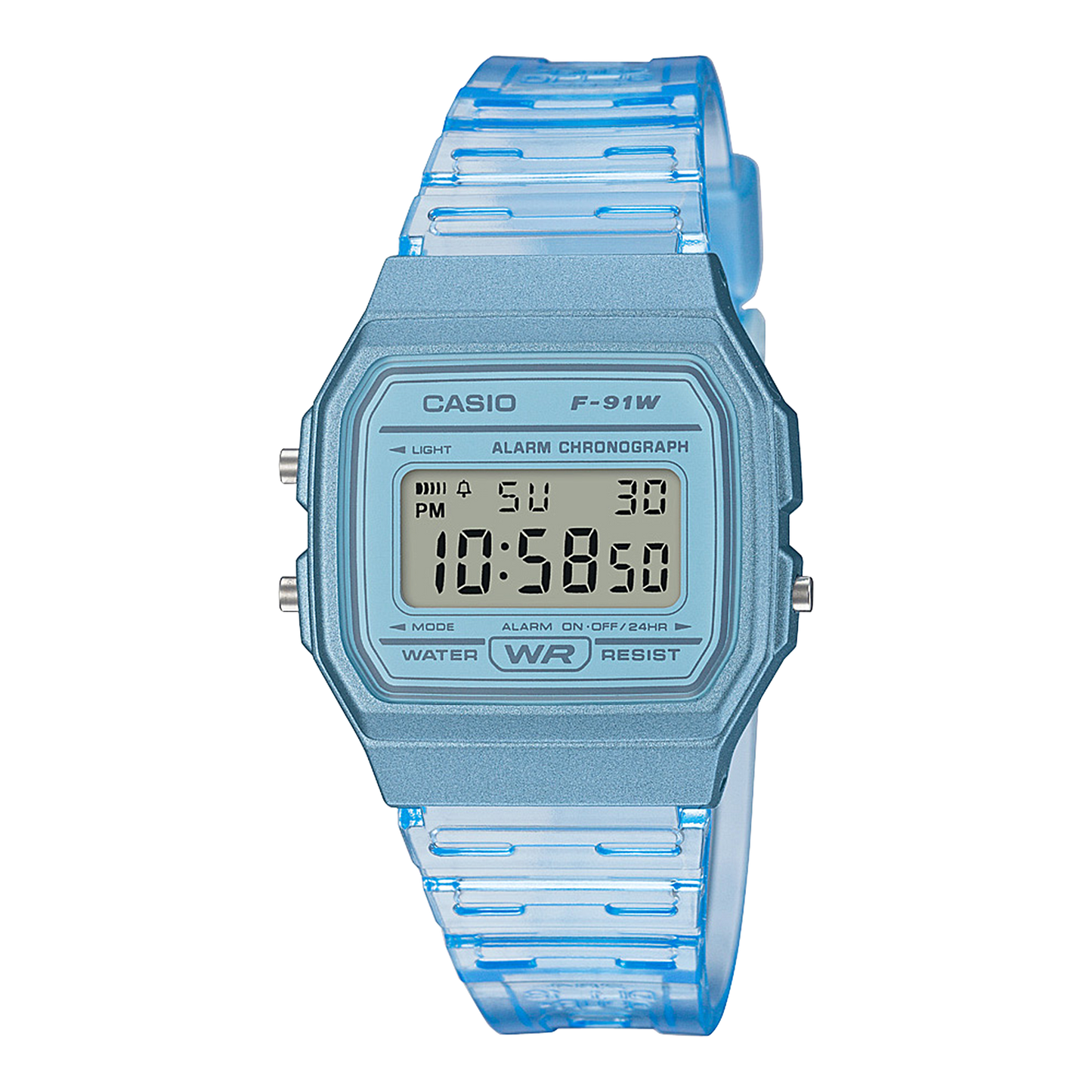 Reloj digital clásico Casio F-91WS-2CF - Azul
