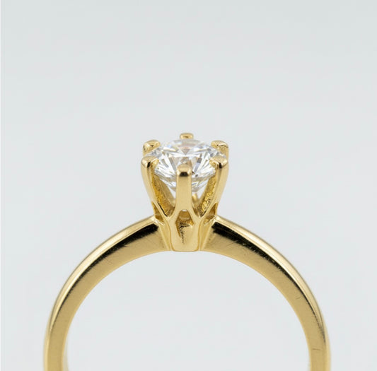 10K Gold Moissanite Ring 0.25CT (DMM10RI005)