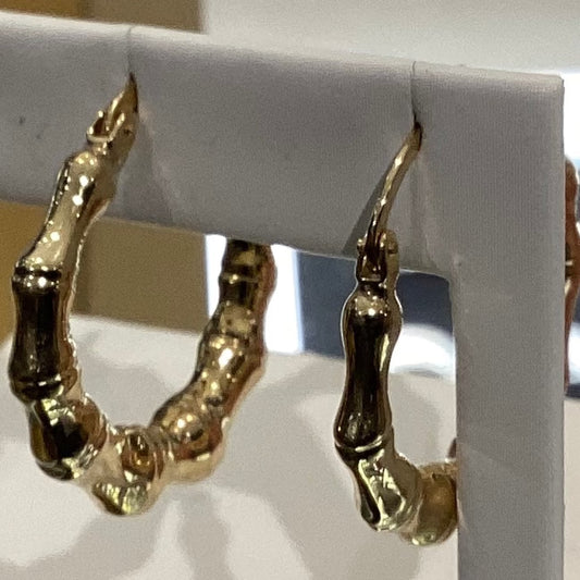 10K Y Huggie Gold Earrings 2.33g