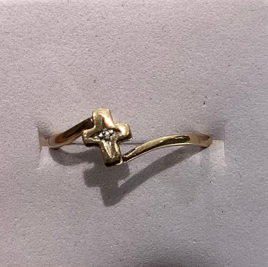 Bague pour femme en diamant 10 carats, 0,1 ct, 1,11 g