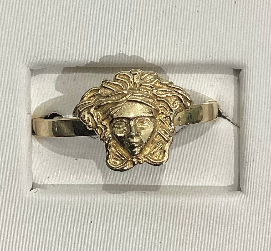 Anillo con la cara de Medusa en oro amarillo de 10 quilates - 2,0 g - Talla única