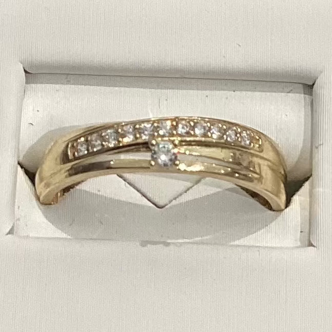 10K Y Gold & Zirconia Women Ring 1.80g Ring