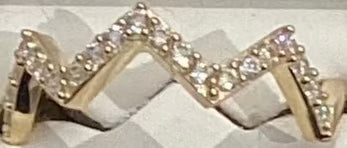 10k Y Gold & Zirconia Women ring 1.62g Gold rings