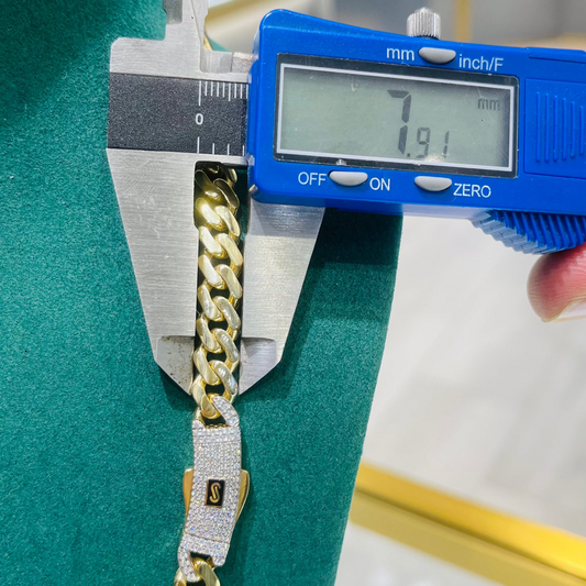 Monaco Yellow Gold 10k / 22inch / 7,91mm / 24,7g