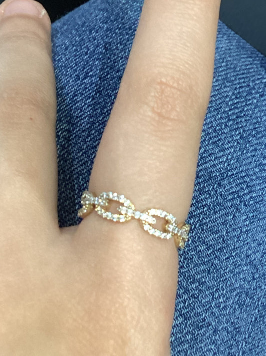 10K Y Gold Women Ring 1.63g and zirconia Ring