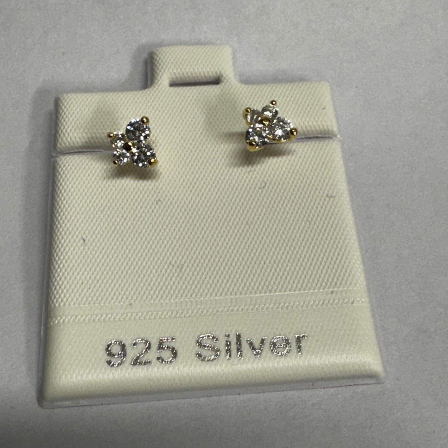 925 Silver Premium Cast Butterfly Circle Stud Earrings