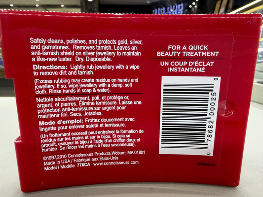 Connoisseurs Jewellery Wipes